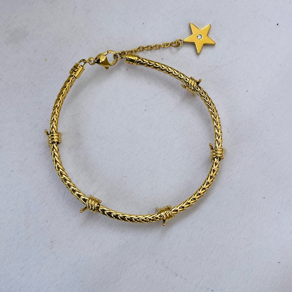 Dalmata barbwire gold plated Bracelet